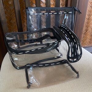 Ulta Beauty “Basics” 4 clear/black travel bags